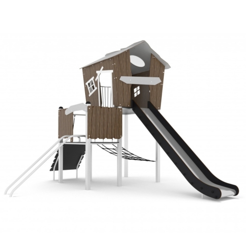 Une cabane haute en couleurs